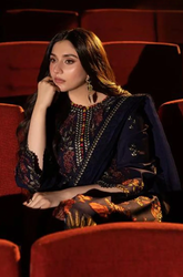 ASIM JOFA - Winter 3PC Dhanak Embroidered Suit - SS0483